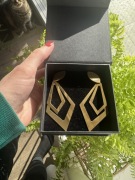 Kolczyki Answear stał złote geomatryczne nowe