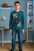 164 DWD Morska koszulka longsleeve z nadrukiem