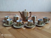 Zestaw kawowy DPRK pień drzewa (lata 70.) 