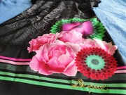Sukienka Desigual 50V28E3 rozmiar 42 czarna w kwiaty