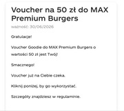 Voucher 50 zl do Premium Max Burgers