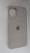 ETUI IPHONE 12, 12 PRO Z LOGO SZARY SILICONE CASE