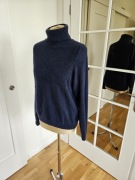 Sweter kaszmir 100% golf granat M&S L/XL 46 miękki premium cashmere