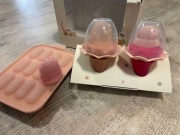 Moonkie Silikonowy Karmnik do Owoców dla Niemowląt BPA Free 4m+ z Tacą