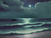 Obraz "Rybak pod księżycem"