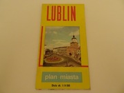 Lublin, plan miasta, mapa Lublina, mapa Prl, stara mapa PPWK 1986