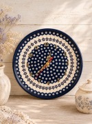 Zegar ścienny cichy ceramiczny 27,5 cm 166A ceramika Bolesławiec Z.C.B.