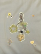 breloczek z kotkiem żółty uroczy 