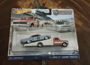 Nowy '61 Impala '72 Chevy Ramp Truck Hot Wheels Premium Team Transport