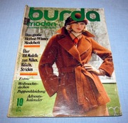 Burda Moden 10/1974 + wykroje Vintage Moda szycie krawiectwo