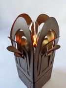 Unikatowa modernistyczna lampka z ZSRR z "płomienną" żarówką -Kamelek