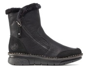 RIEKER buty, botki, trzewiki damskie, czarne rozmiar 38