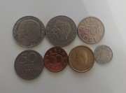 Szwecja monety zestaw: 7 sztuk, różne 