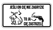 Tabliczka informacyjna uwaga pies grawer