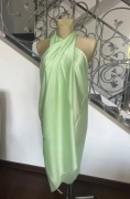 Chusta szal pareo sarong jedwabna  jedwab miętowy 180 cm x 90 cm plaża hit 