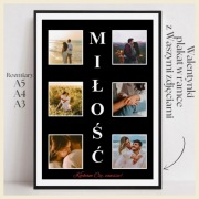 WALENTYNKI PLAKAT W RAMCE Z WASZYMI ZDJĘCIAMI DLA NIEJ DLA NIEGO