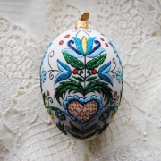 Jajo duże kaszubskie styl żukowski - bombka wielkanocna