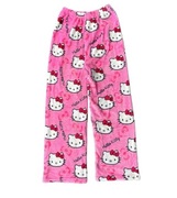 SPODNIE DAMSKIE HELLO KITTY DRESY CIEPŁE PIŻAMA DOMOWE ZIMOWE