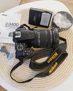 Lustrzanka Nikon D3400 obiektyw Sigma DC 17-50mm 2.8 nie używany