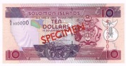 Wyspy Salomona 10 dol P-27 C-2 SPECIMEN UNC