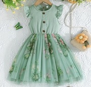 Przepiękna sukienka dziewczęca 110/116 - delikatny urok wiosny!