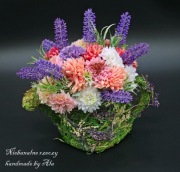 Flower box konewka z kwiatami prezent dzień matki