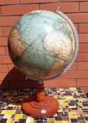 Art deco przedwojenny globus Mangs New World Globe z kompasem