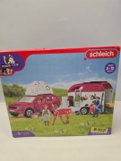 Schleich Horse Club 42535 Samochód z przyczepą dla konia figurki  pudełko