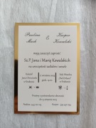 Zaproszenie ślubne jednokartkowe 