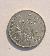 234. Moneta Francja 1/2 franka 1986 rok 