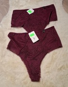 Stringi bezszwowe 2 sztuki z wysokim stanem S/M