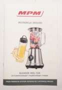 BLENDER MPM - INSTRUKCJA OBSŁUGI