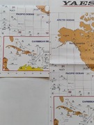  YAESU + mapa świata z prefixami