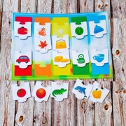 Układanka na rzepy Montessori. Zabawka edukacyjna. Kolory.