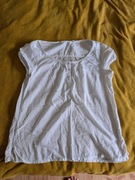 Damska biała koszulka z guziczkami rozmiar S