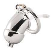 Stalowy pas cnoty, długa Tuba na penisa, chastity Dilator oring 40mm