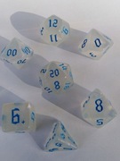 Zestaw 7 kostek RPG Morski Kryształ