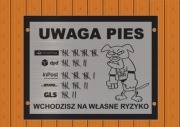 Grawerowane tabliczki uwaga pies duży wybór, tabliczki z numerem domu 2w1
