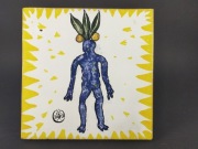 groteska, ceramiczna płytka, ręcznie robiona