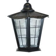 Piękna do altany lampa kuta wisząca sześciokątna