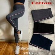 Bawełniane legginsy z lampasami L/XL