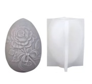 DUŻE JAJKO PISANKA RÓŻA Wielkanocna forma 11.7*8.5 do Świec Odlewów 