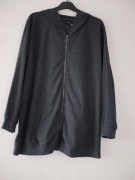 Plus Size! Bluza damska, szara, zasuwana Zizzi, XL