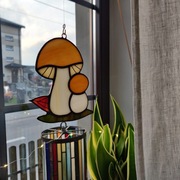 Witraż zawieszka - grzybki 