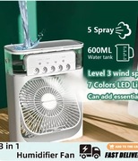 Przenośny nawilżacz Wentylator 3 w 1 Klimatyzator,elektryczny USB 