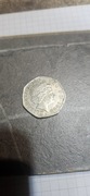 Fifty Pence Elizabeth 2 duża moneta