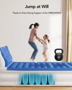 IDOO materac dmuchany 190x137x38cm z pompką elektryczną+torba