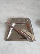 Antyk zestaw do zbierania okruchów szufelka z miotełką lata 20