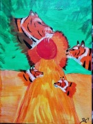 Obraz 40x30 "Cztery Tygrysy"