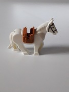 Koń biały z siodłem kompatybilne z Lego, Cobi